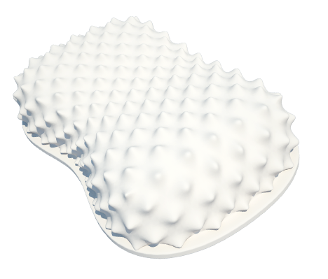 Gối cao su massage Nơ – 3D