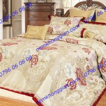 BỘ CHĂN DRAP PHỦ LUXURY GẤM LỤA LXG 7404P