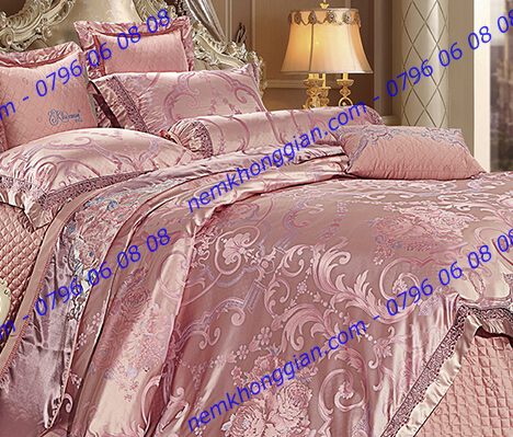 BỘ CHĂN DRAP PHỦ LUXURY GẤM LỤA LXG 7901P