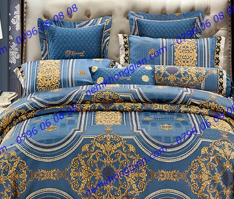 BỘ CHĂN DRAP PHỦ LUXURY GẤM LỤA LXG 8103P