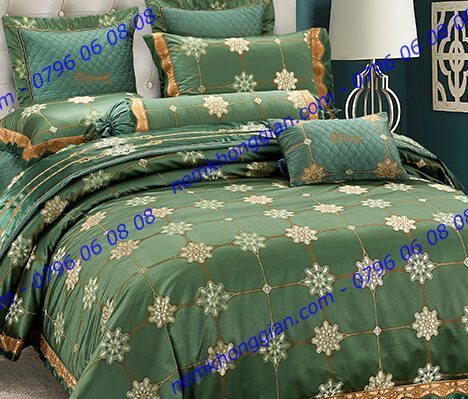 BỘ CHĂN DRAP PHỦ LUXURY GẤM LỤA LXG 8105P