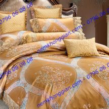 BỘ CHĂN DRAP PHỦ LUXURY GẤM LỤA LXG 8402P