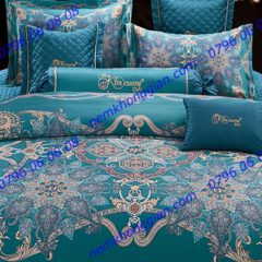 BỘ CHĂN DRAP PHỦ LUXURY TƠ TẰM LXG 8101P