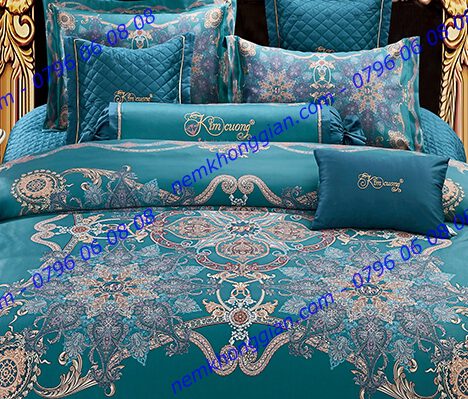 BỘ CHĂN DRAP PHỦ LUXURY TƠ TẰM LXG 8101P