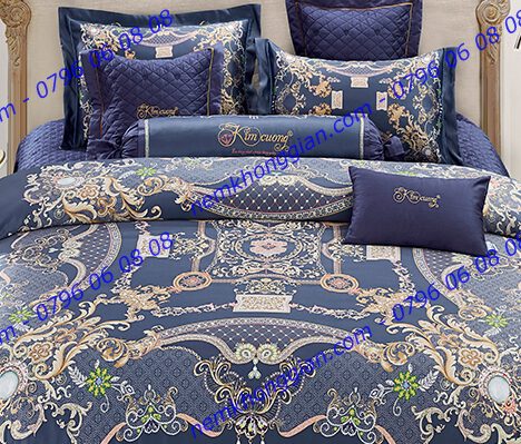 BỘ CHĂN DRAP PHỦ LUXURY TƠ TẰM LXG 8102P