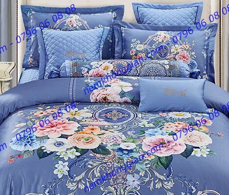 BỘ CHĂN DRAP PHỦ LUXURY TƠ TẰM LXG 8106P