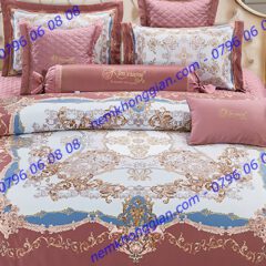 BỘ CHĂN DRAP PHỦ LUXURY TƠ TẰM LXG 8301P