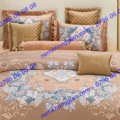BỘ CHĂN DRAP PHỦ LUXURY TƠ TẰM LXG 8401P